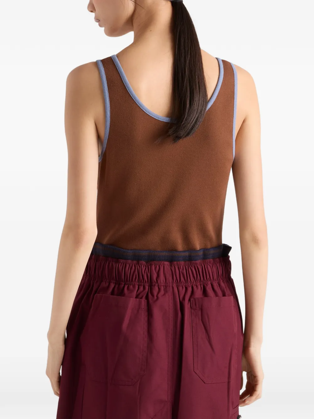 Prada Katoenen tanktop Bruin