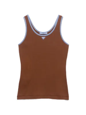Prada triangle-logo Tank Top | Black | FARFETCH ID