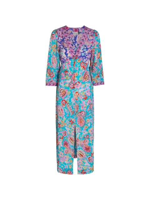 Rixo Dahlia floral-print silk midi dress