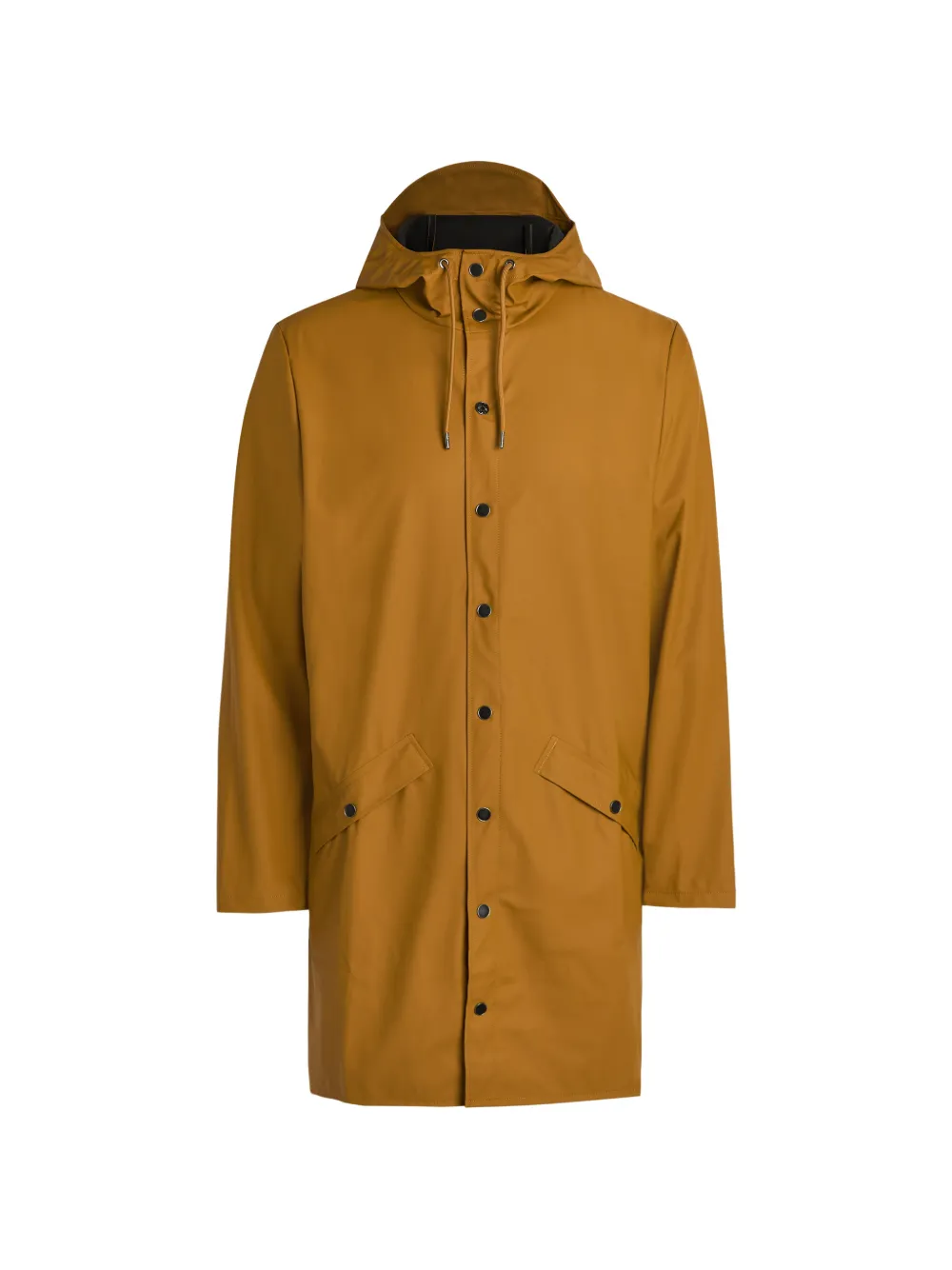 Rains button-up hooded coat - Marrone