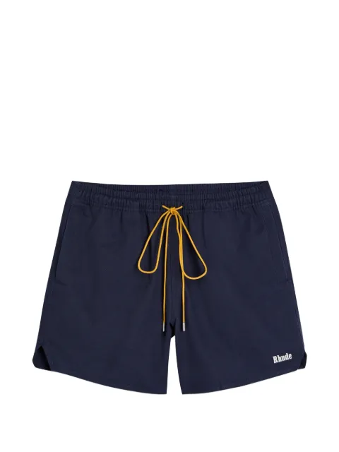 RHUDE logo-print deck shorts