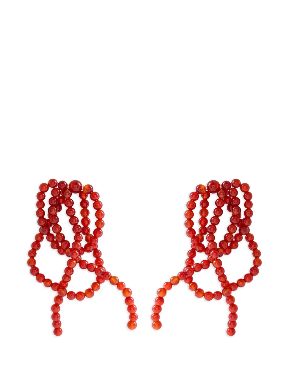 Completedworks beaded-embellishment earrings - Rosso