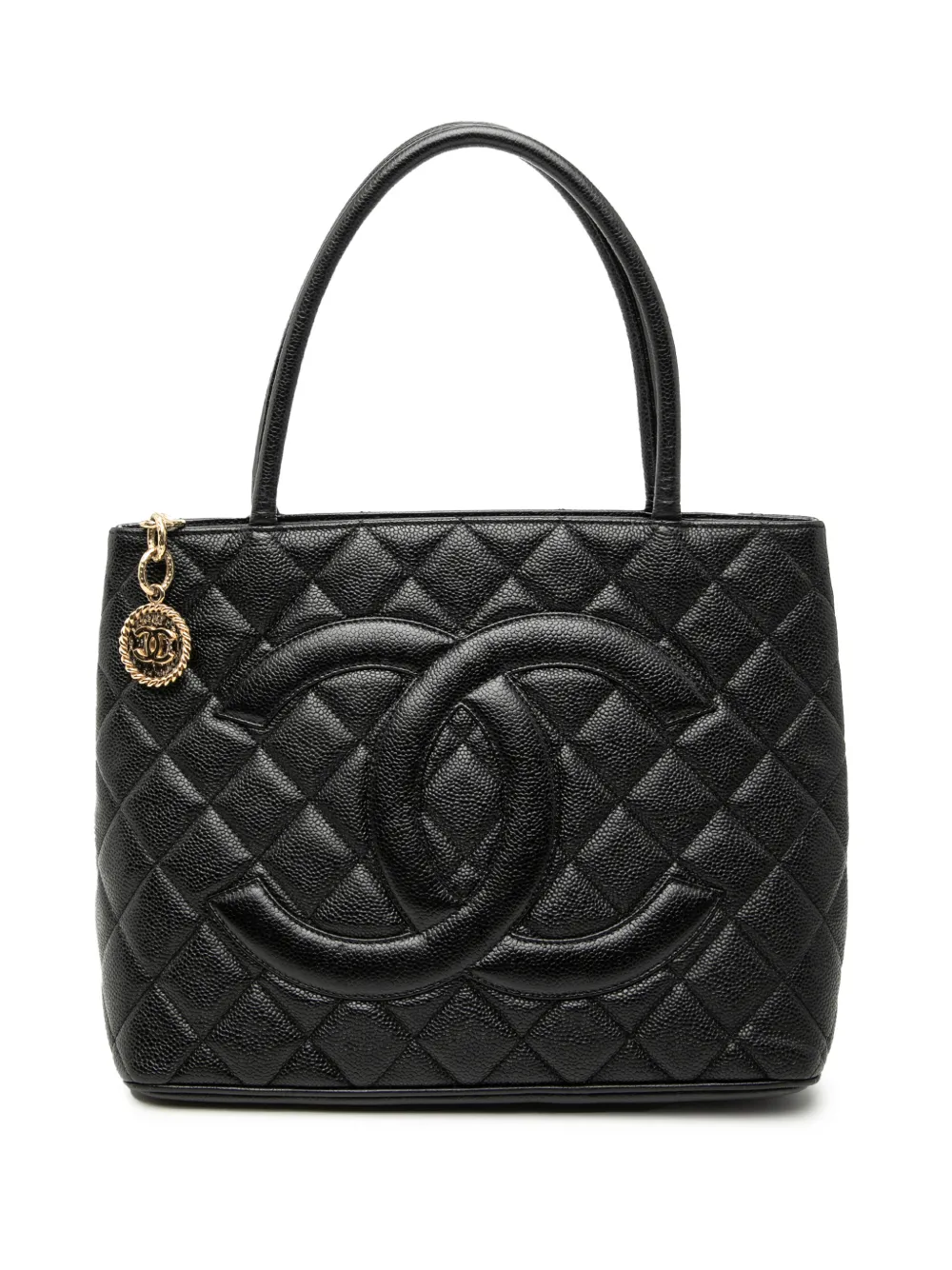 CHANEL Pre-Owned 2003-2004 Caviar Medallion tote bag - Nero