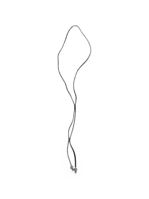 Chrome Hearts braided-leather chain necklace