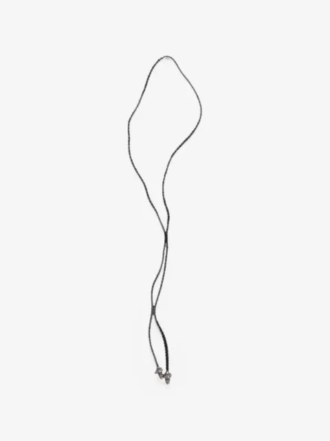 Chrome Hearts braided-leather chain necklace