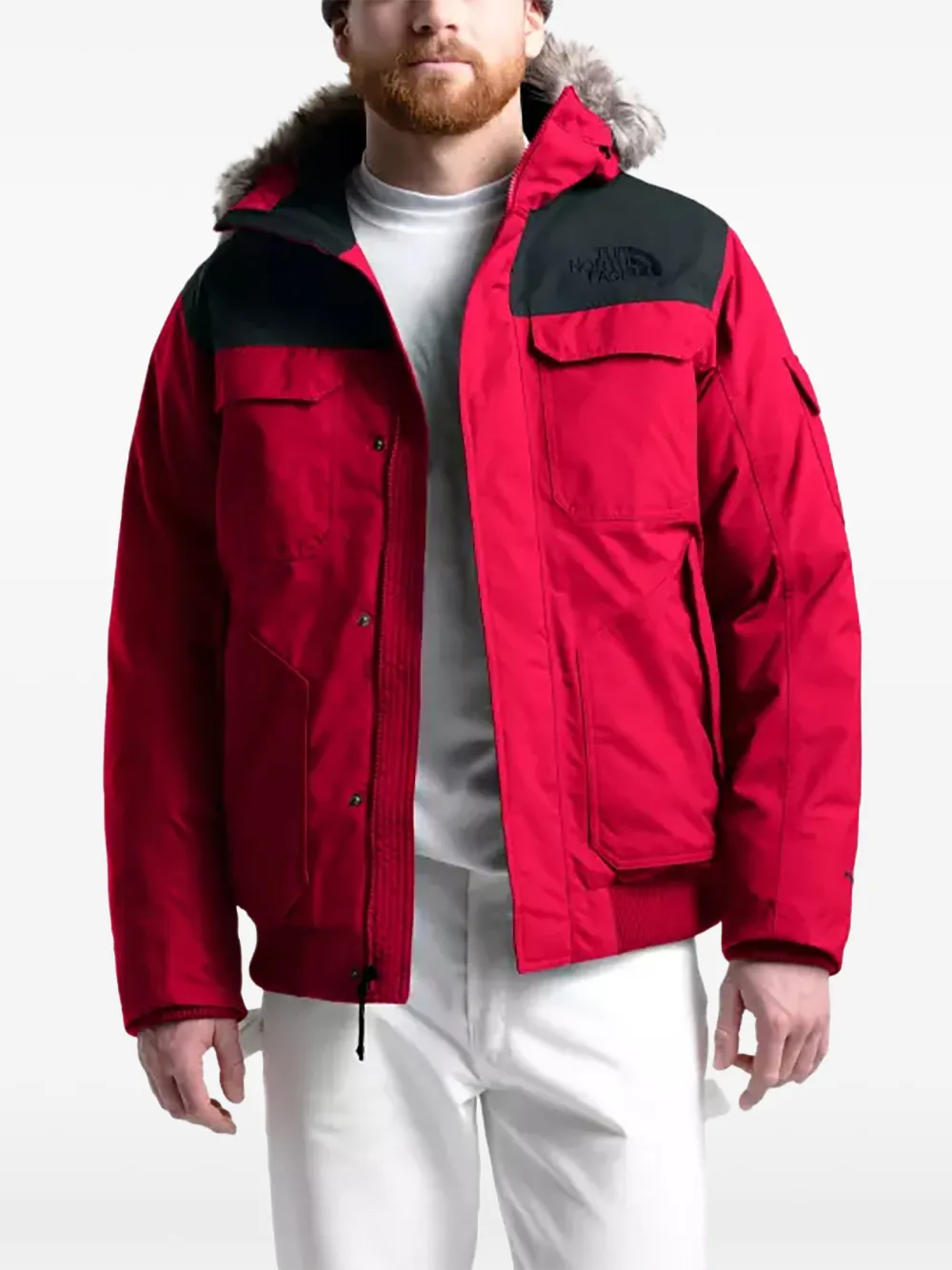  The North Face Gotham Iii Faux-fur Trim Jacket - Red 