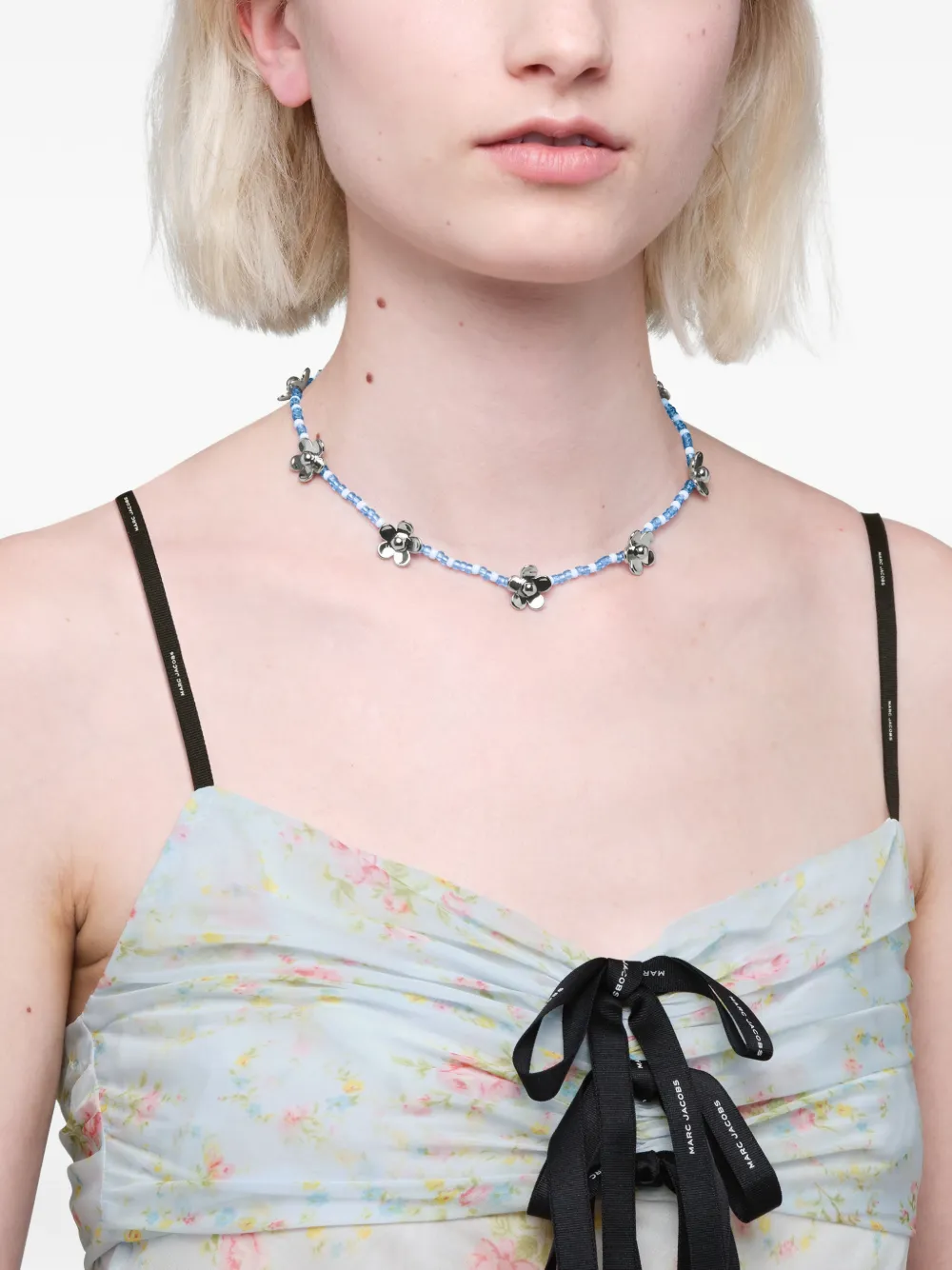  Marc Jacobs Collar The Daisy Con Cuentas - Plateado 