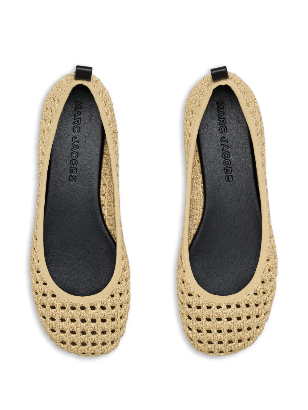 Marc Jacobs The Crochet Lace Up lace-up ballet flats Beige
