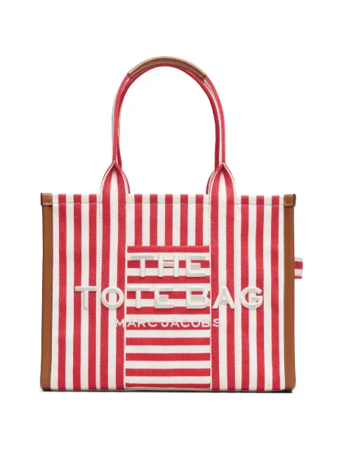Marc Jacobs stripe canvas tote bag