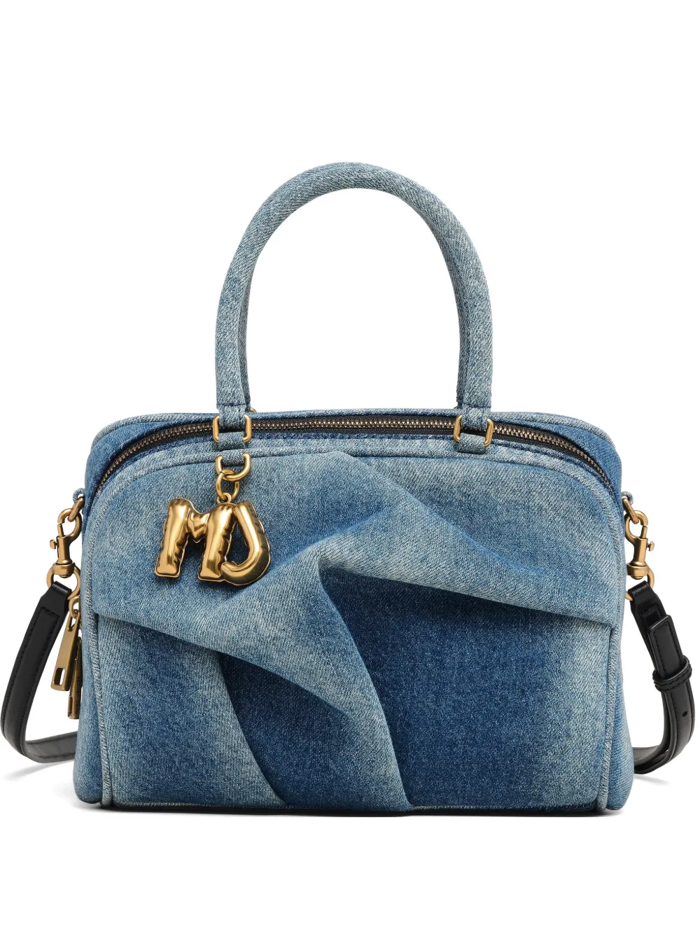 Marc Jacobs small The Wave denim tote bag - Blu