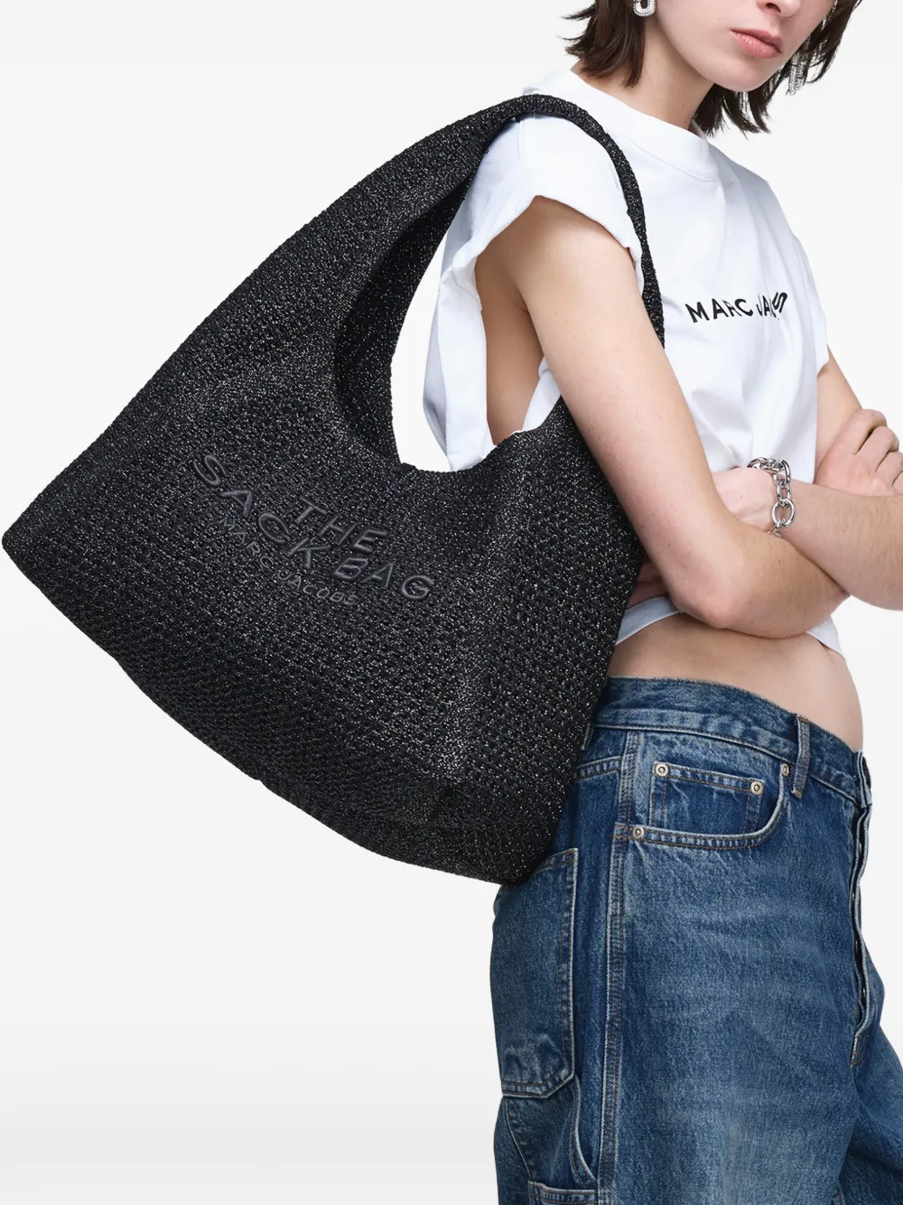 Marc Jacobs The Crochet Sack tas Zwart