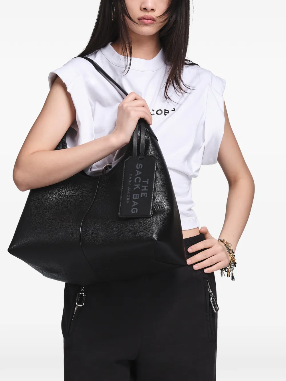 Marc Jacobs Sack tas met ceintuur Zwart