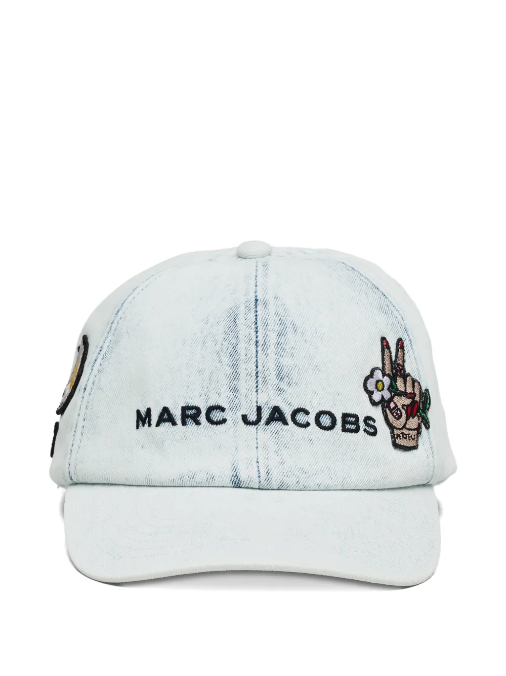 Marc Jacobs tattoo-appliqué denim cap - Blu