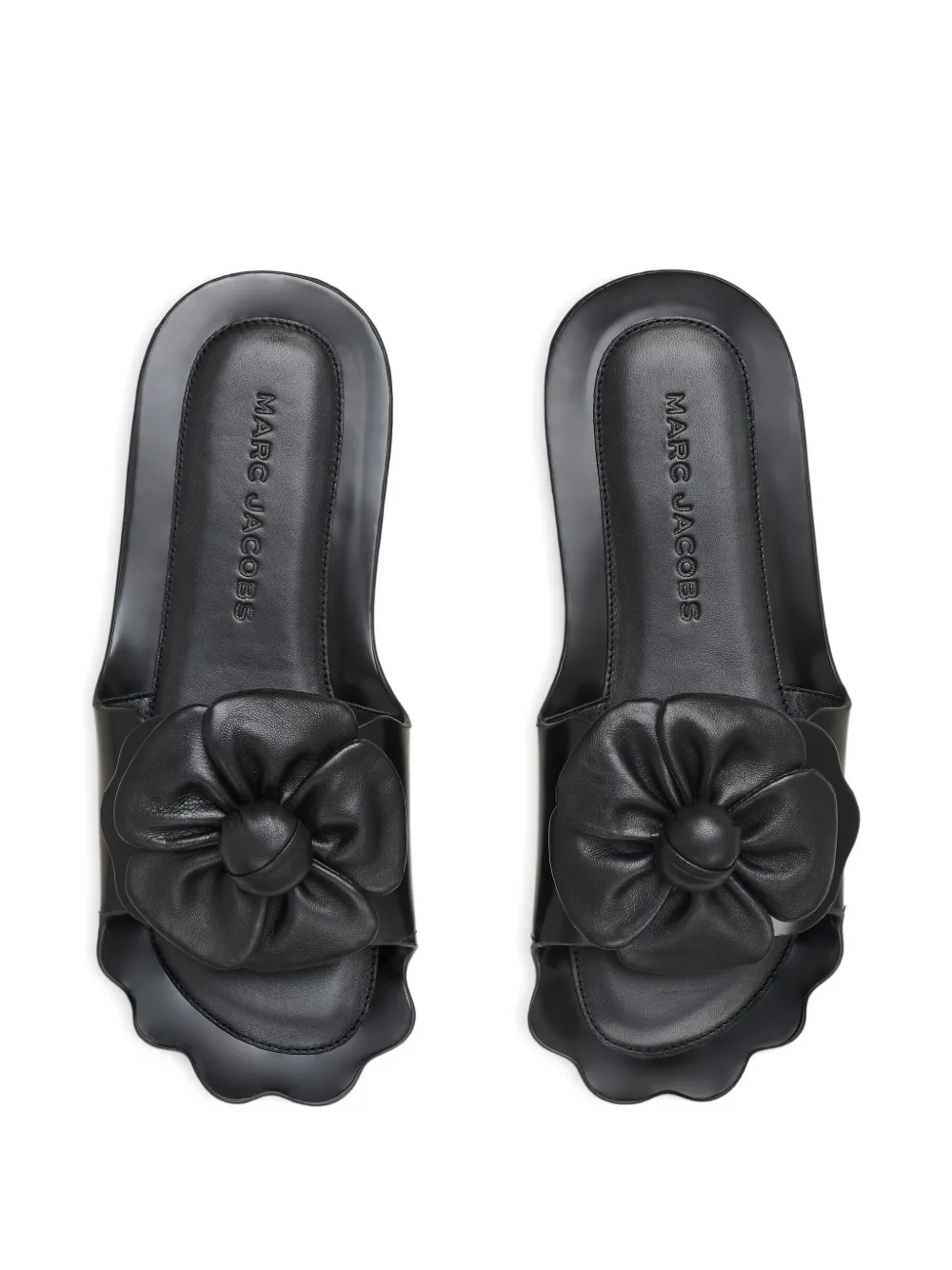 Marc Jacobs Daisy scalloped-edge sandals Zwart