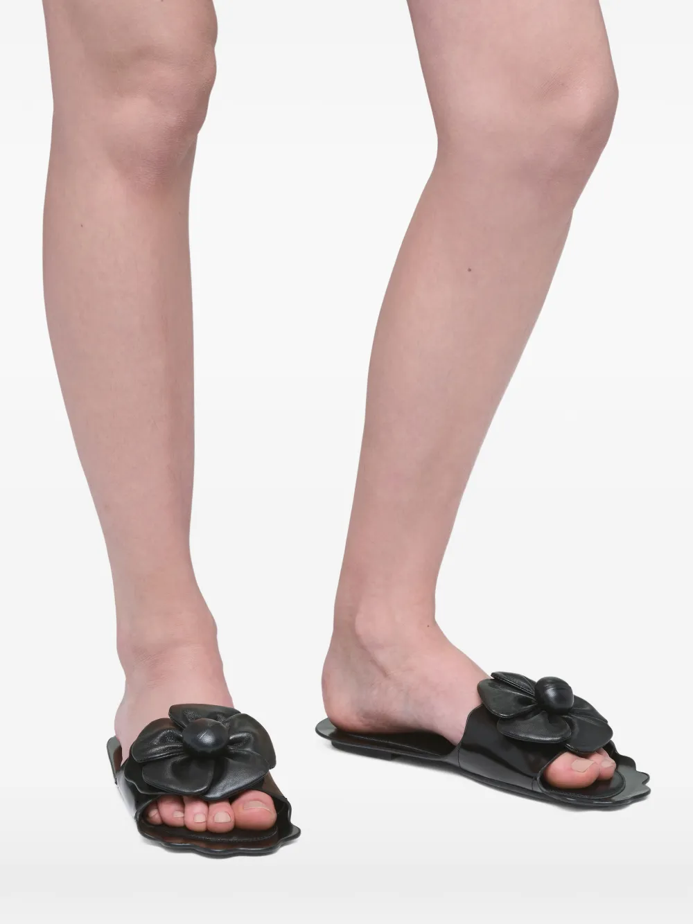 Marc Jacobs Daisy scalloped-edge sandals Zwart