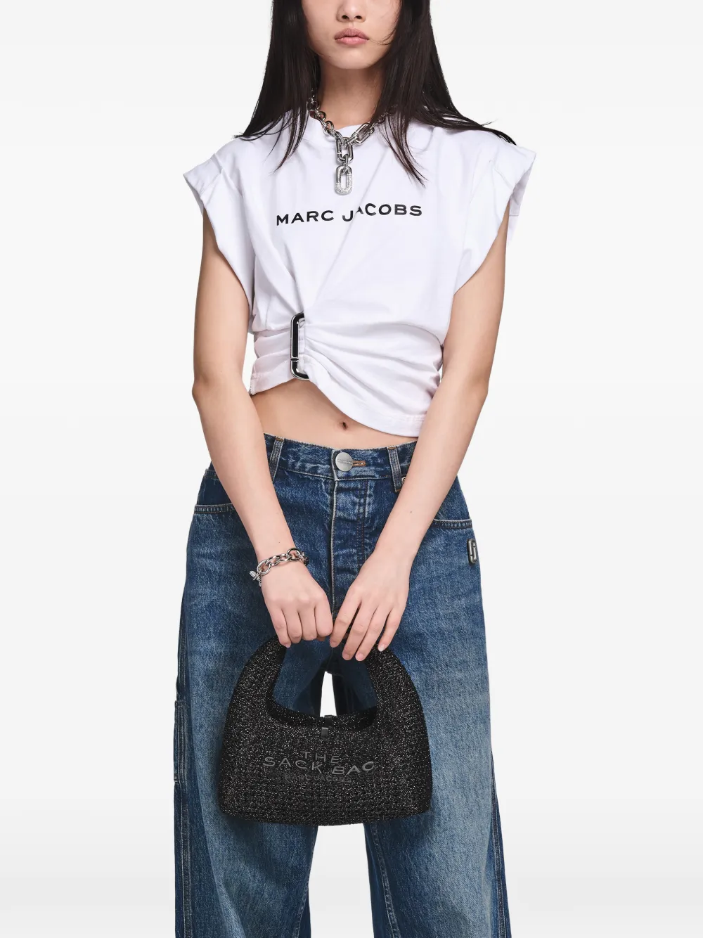 Marc Jacobs ザ クロシェ サックバッグ ミニ | ブラック | FARFETCH JP