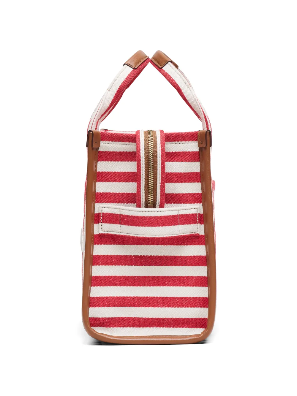 Marc Jacobs The Medium shopper met gestreept canvas Rood