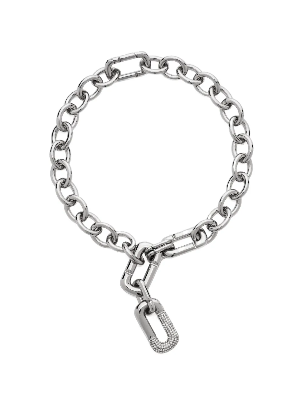 Marc Jacobs The Pop J Marc crystal-embellished necklace - Argento