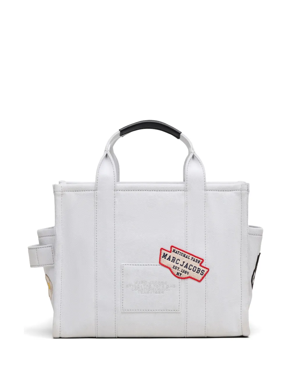 Marc Jacobs Medium The Camp denim shopper met patchwork Blauw
