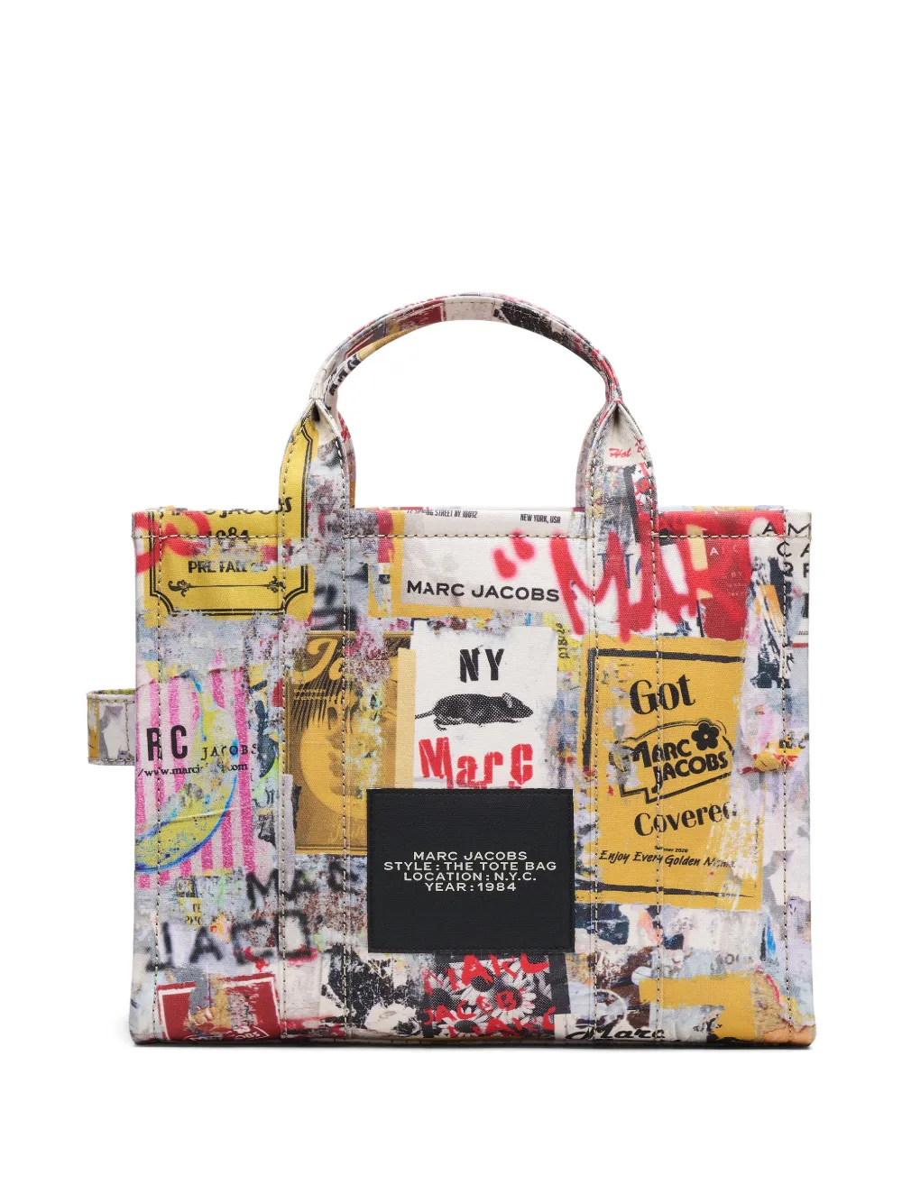 Marc Jacobs The Pop Americana medium canvas shopper Beige