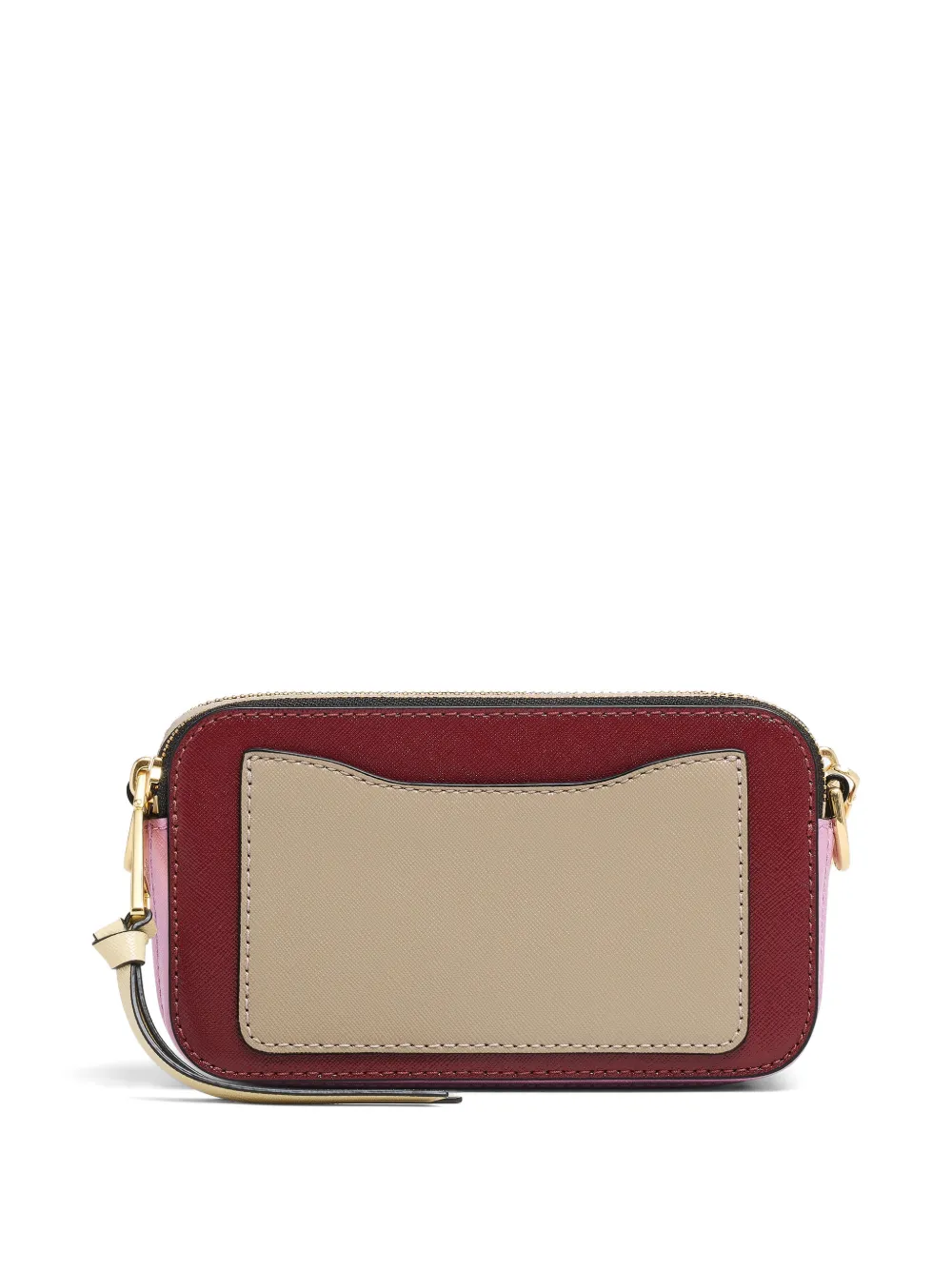 Marc Jacobs Snapshot leren crossbodytas met colorblocking Rood