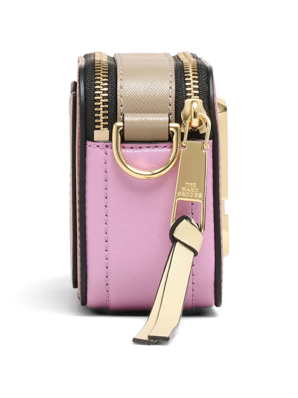 Marc Jacobs Snapshot leren crossbodytas met colorblocking Rood