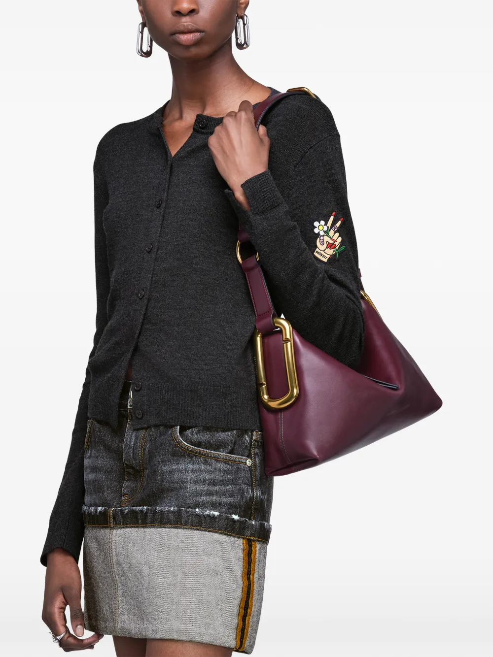 Marc Jacobs Leren schoudertas Rood