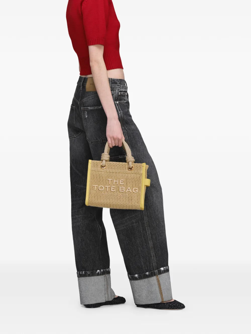 Marc Jacobs Kleine The Woven shopper Beige