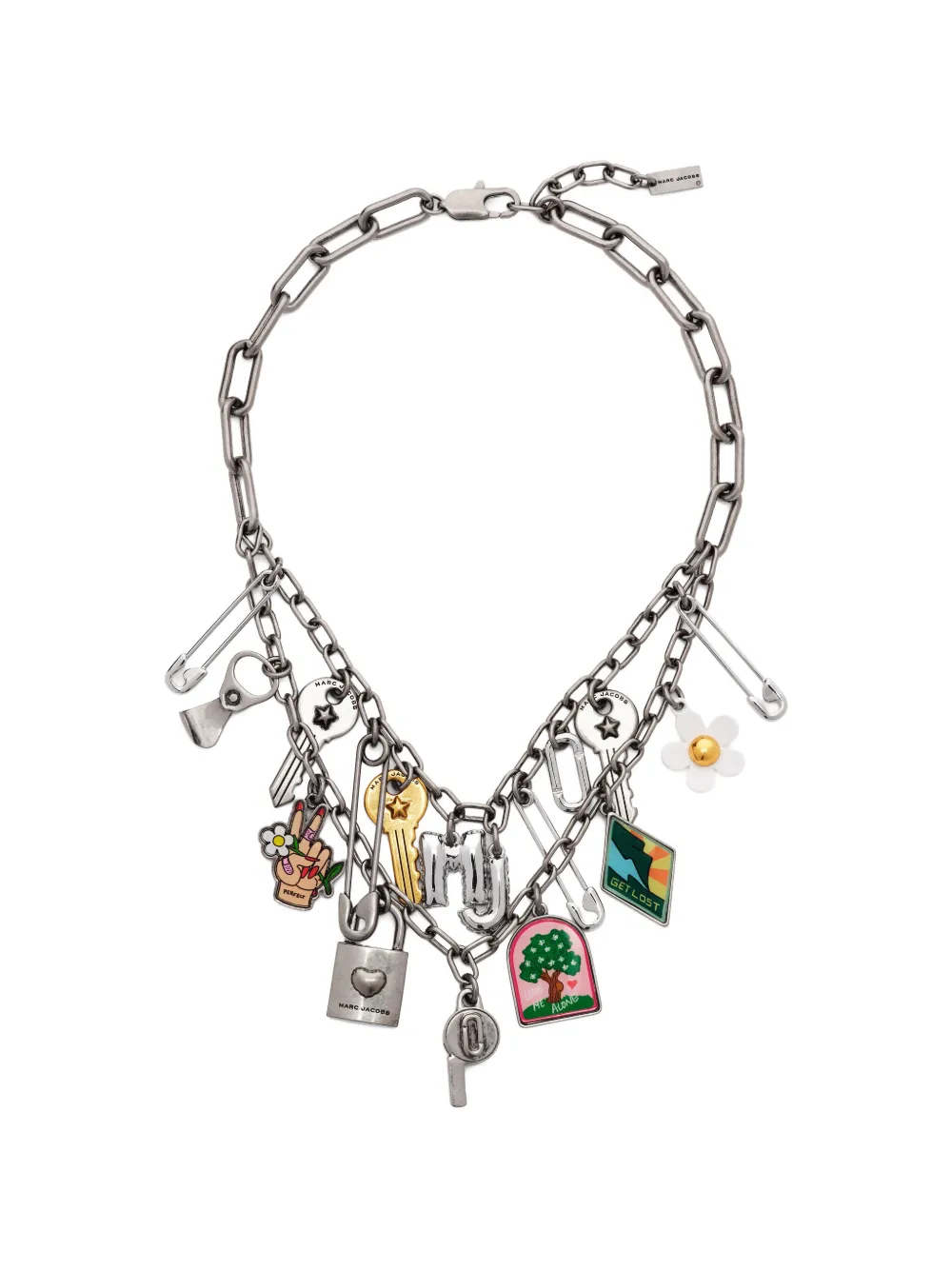 Marc Jacobs The Pop Americana charm necklace - Argento