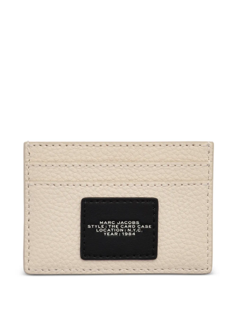 Marc Jacobs The Camp Card Case leren pasjeshouder met patchwork Beige