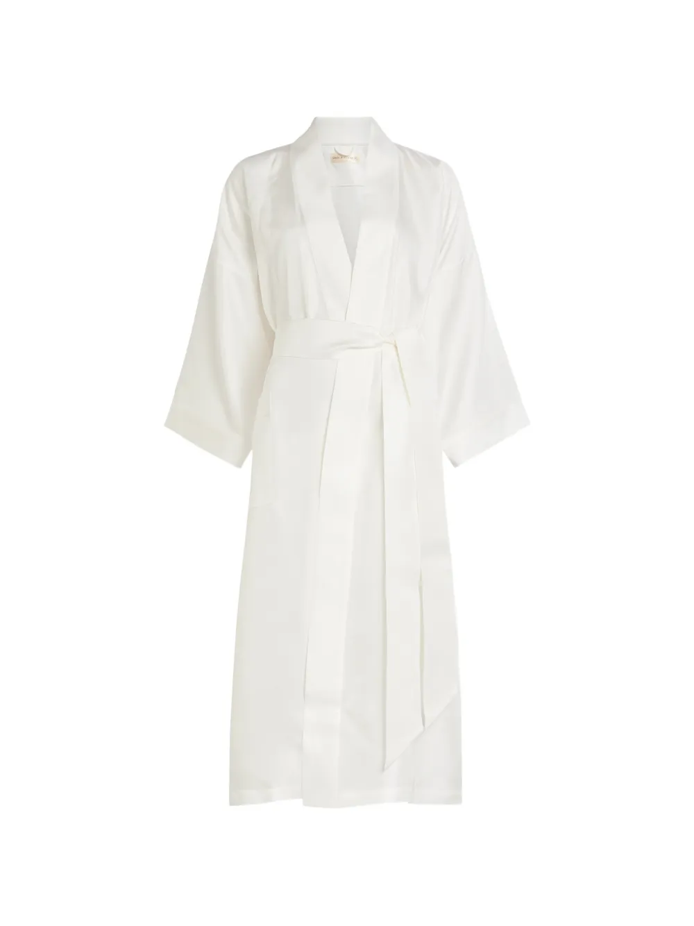 Olivia von Halle Queenie tie-waist robe - Bianco