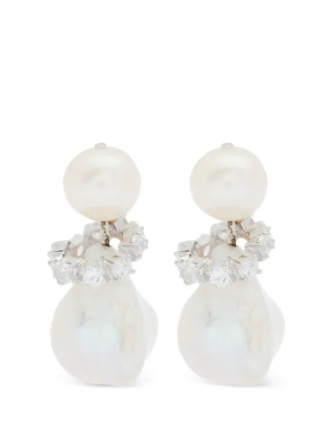 Completedworks crystal-embellishment pearl earrings