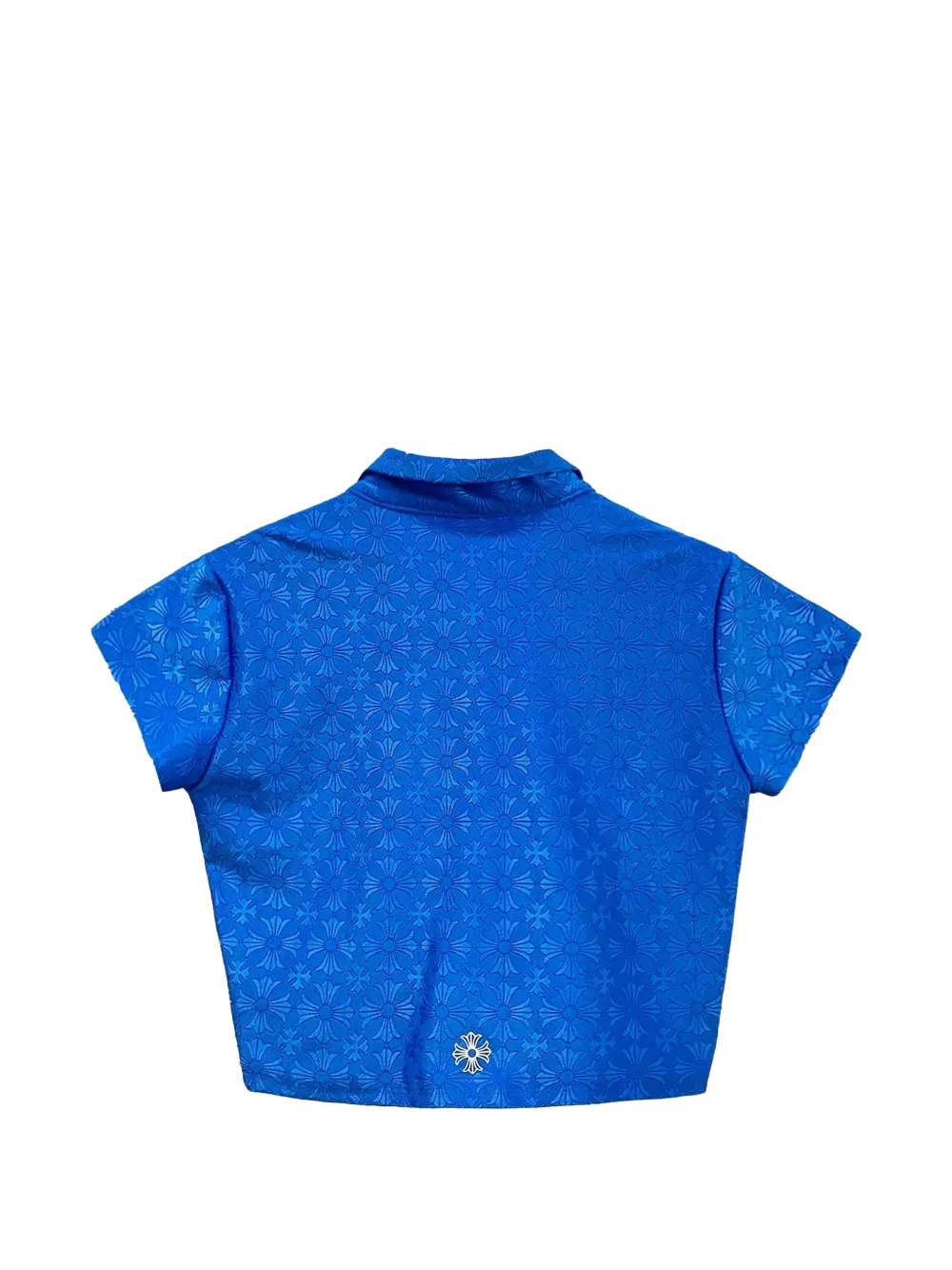  Chrome Hearts Cross-pattern Polo Shirt - Blue 