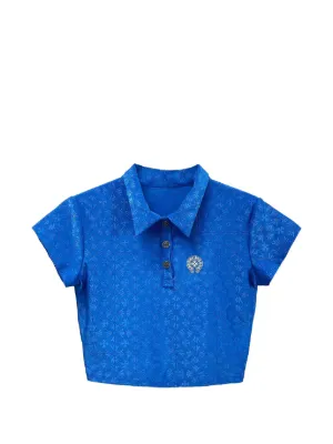 トップス Chrome Hearts polo shirt sizeS Chrome Hearts Black Cotton Logo Polo Shirt Size S International