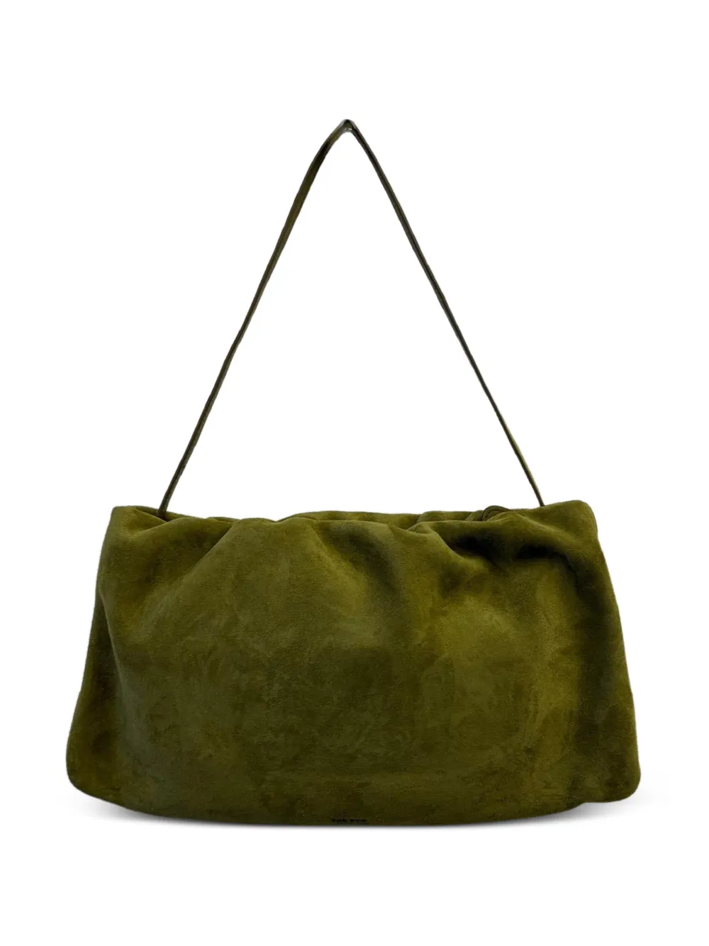 The Row Borsa a spalla in pelle scamosciata - Verde