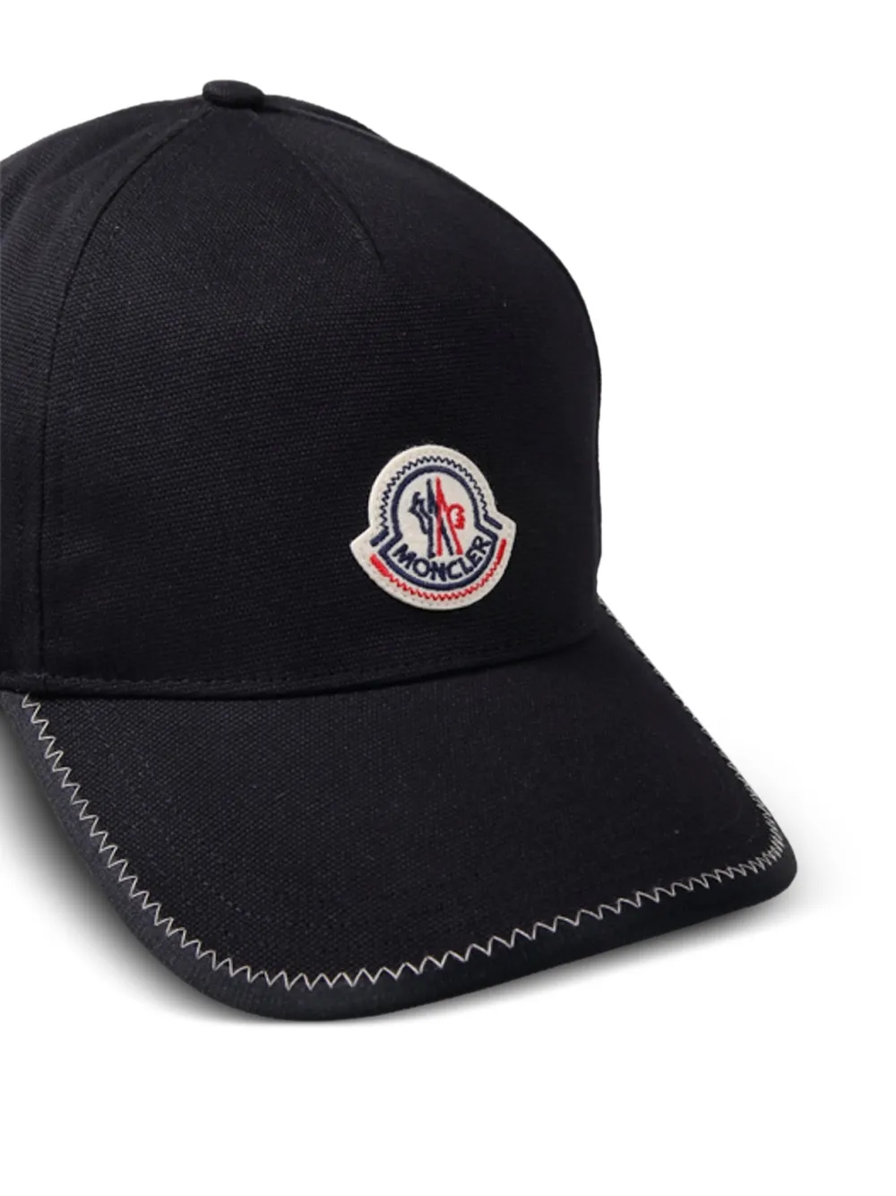 Moncler Honkbalpet met logopatch Zwart