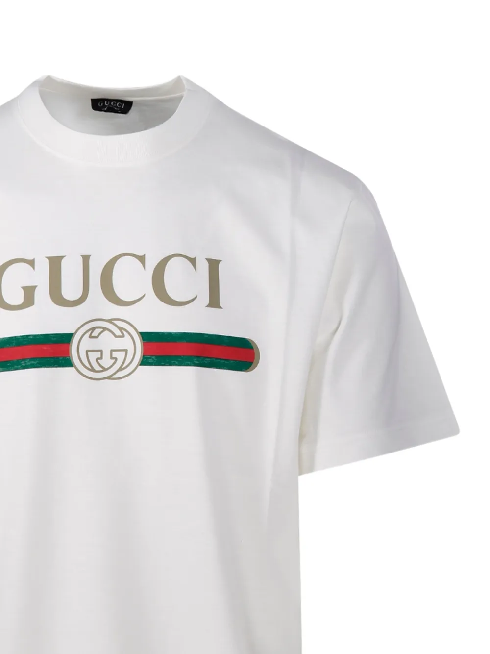 Gucci T-shirt met logoprint Beige
