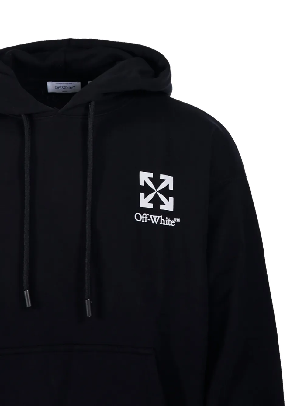 Off-White Hoodie met logoprint Zwart