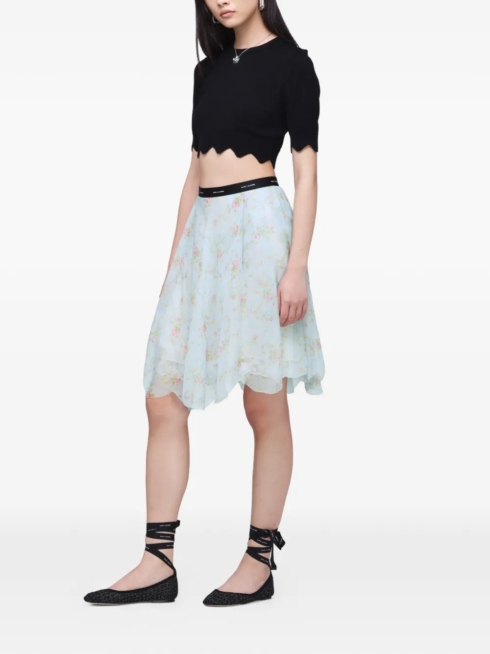 Marc Jacobs Chiffon mini-rok Blauw