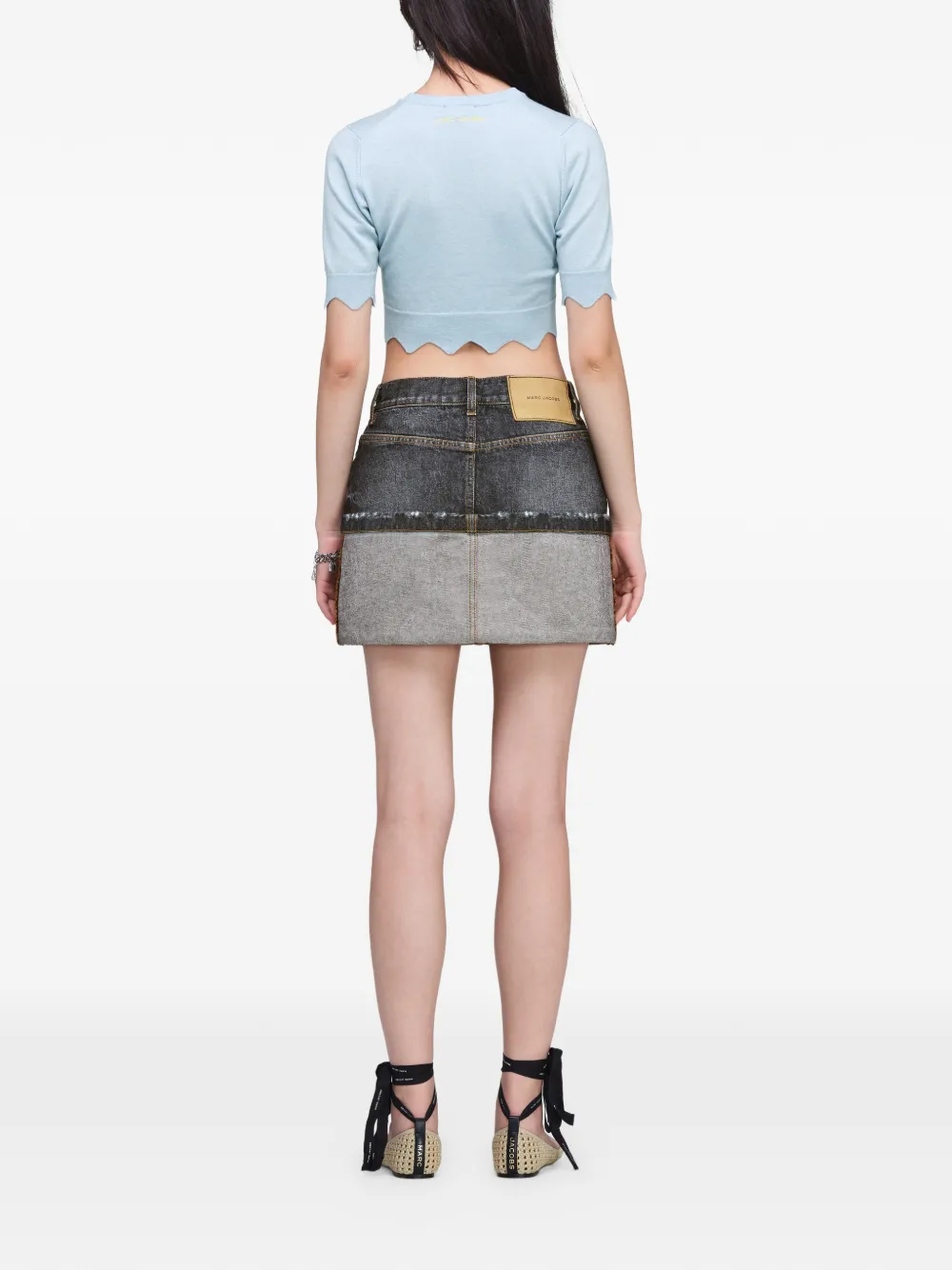 Marc Jacobs Daisy gewelfde cropped trui Blauw