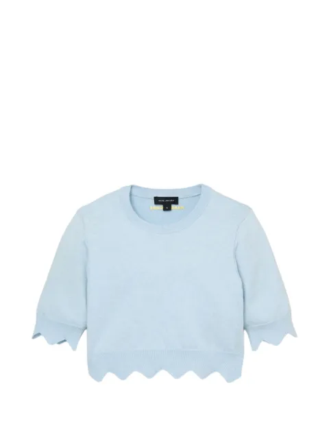 Marc Jacobs Daisy scalloped cropped sweater