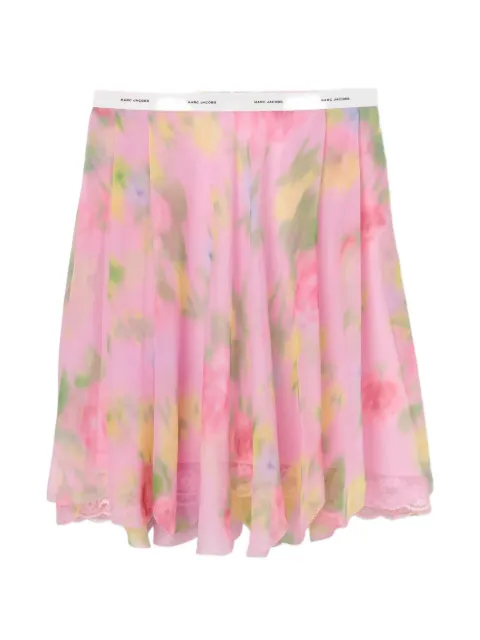 Marc Jacobs blurred floral chiffon skirt