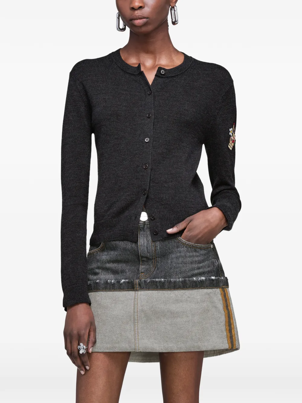 Marc Jacobs Vest met tatoeage applicatie Grijs