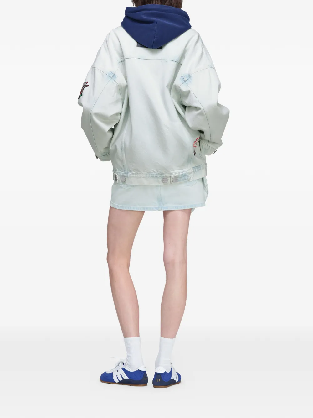 Marc Jacobs Spijkerjack met logopatch Blauw