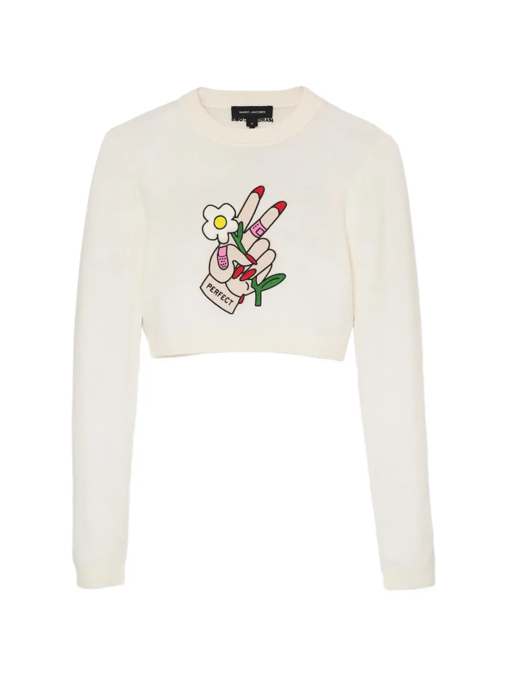 Marc Jacobs Trui met geborduurde tatoeage Wit