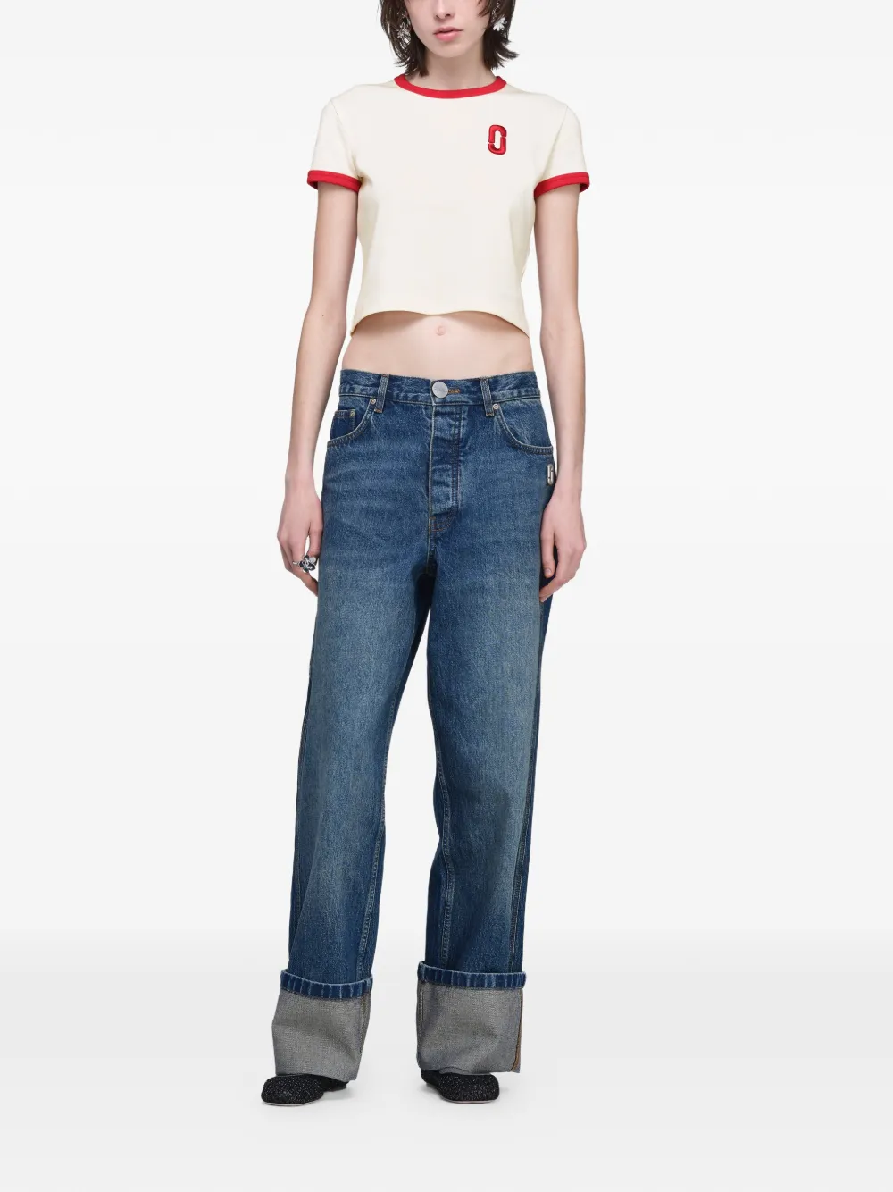 Marc Jacobs Jeans met logo-applicatie Blauw