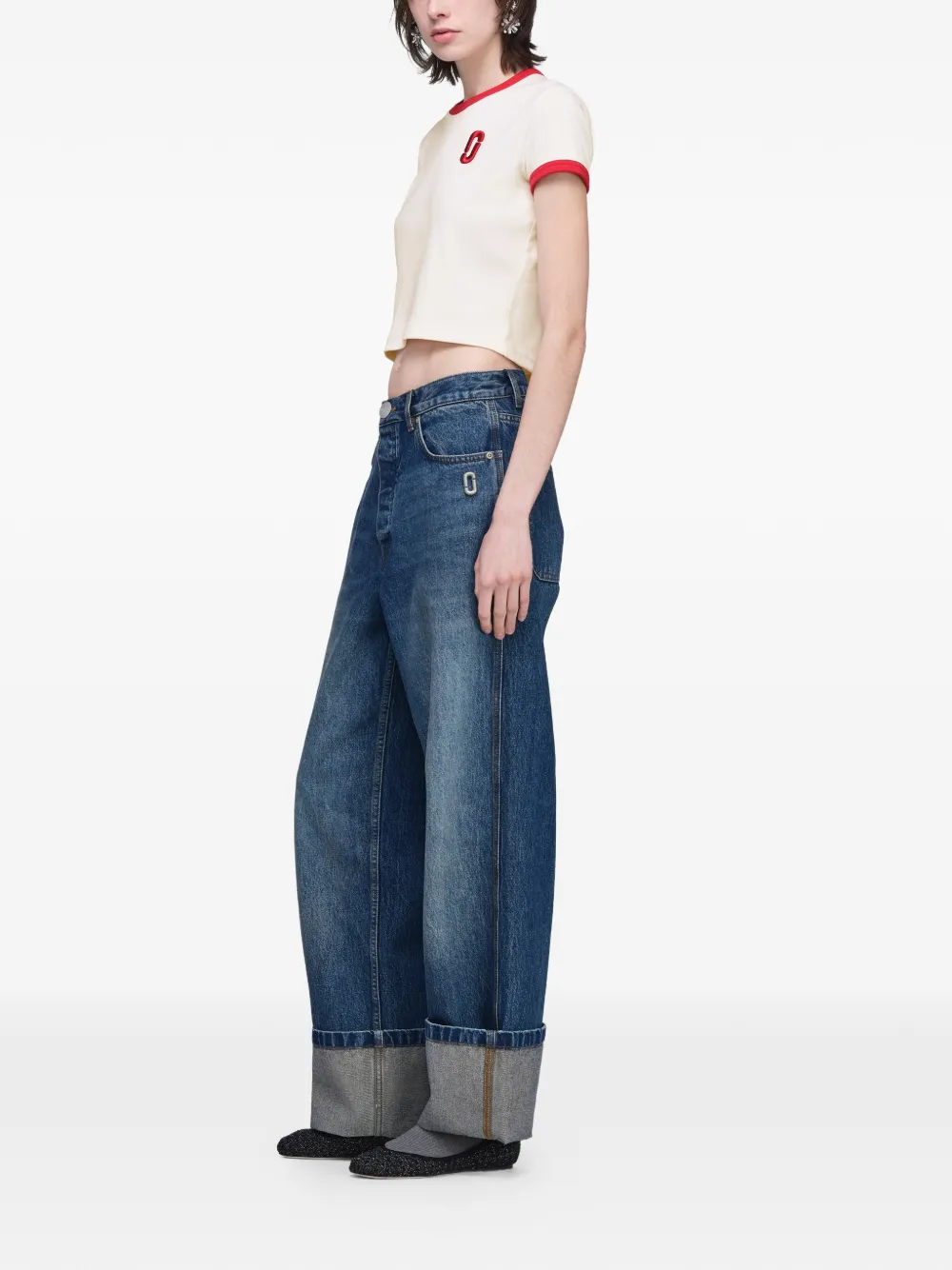 Marc Jacobs Jeans met logo-applicatie Blauw