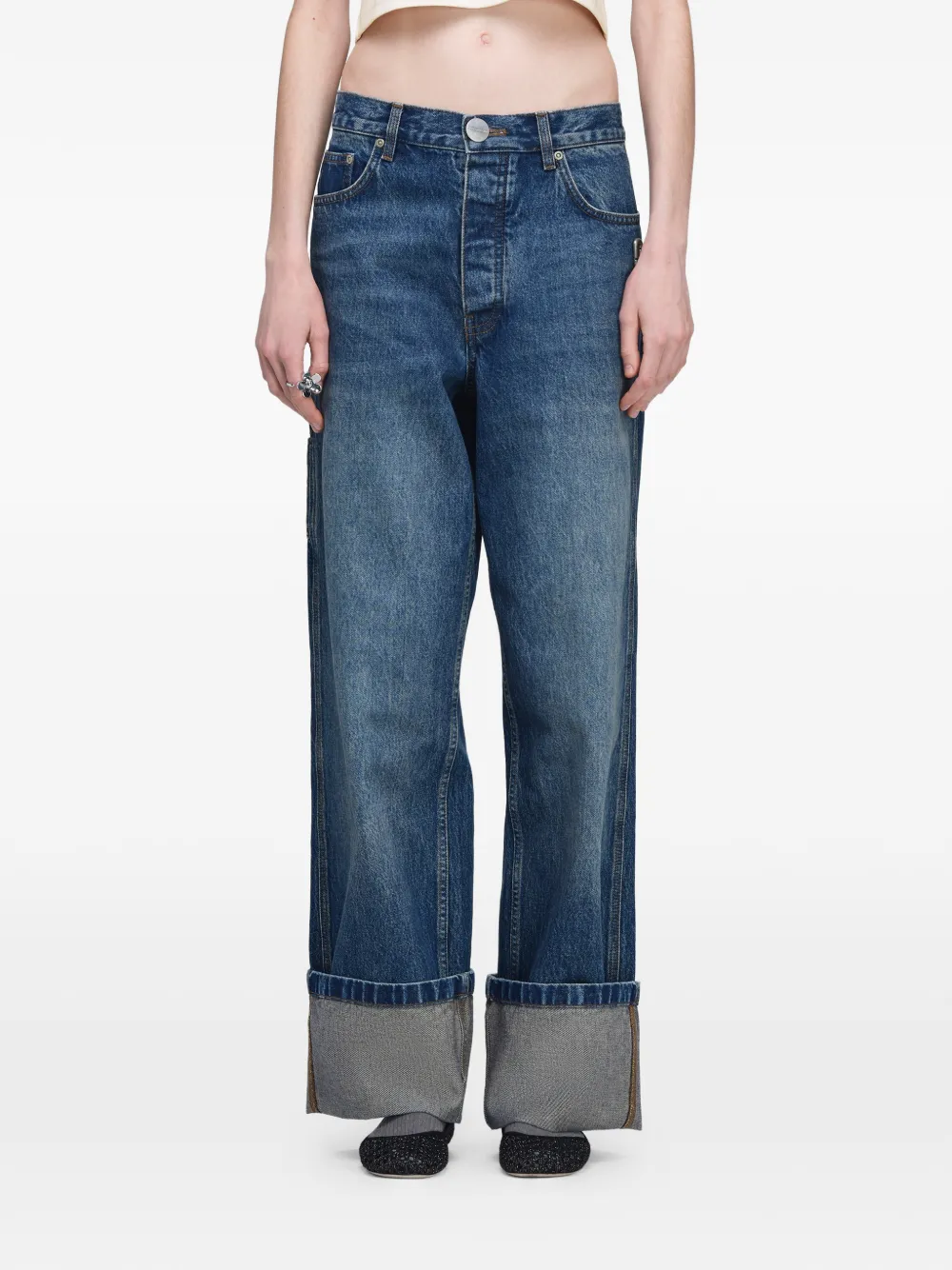 Marc Jacobs Jeans met logo-applicatie Blauw