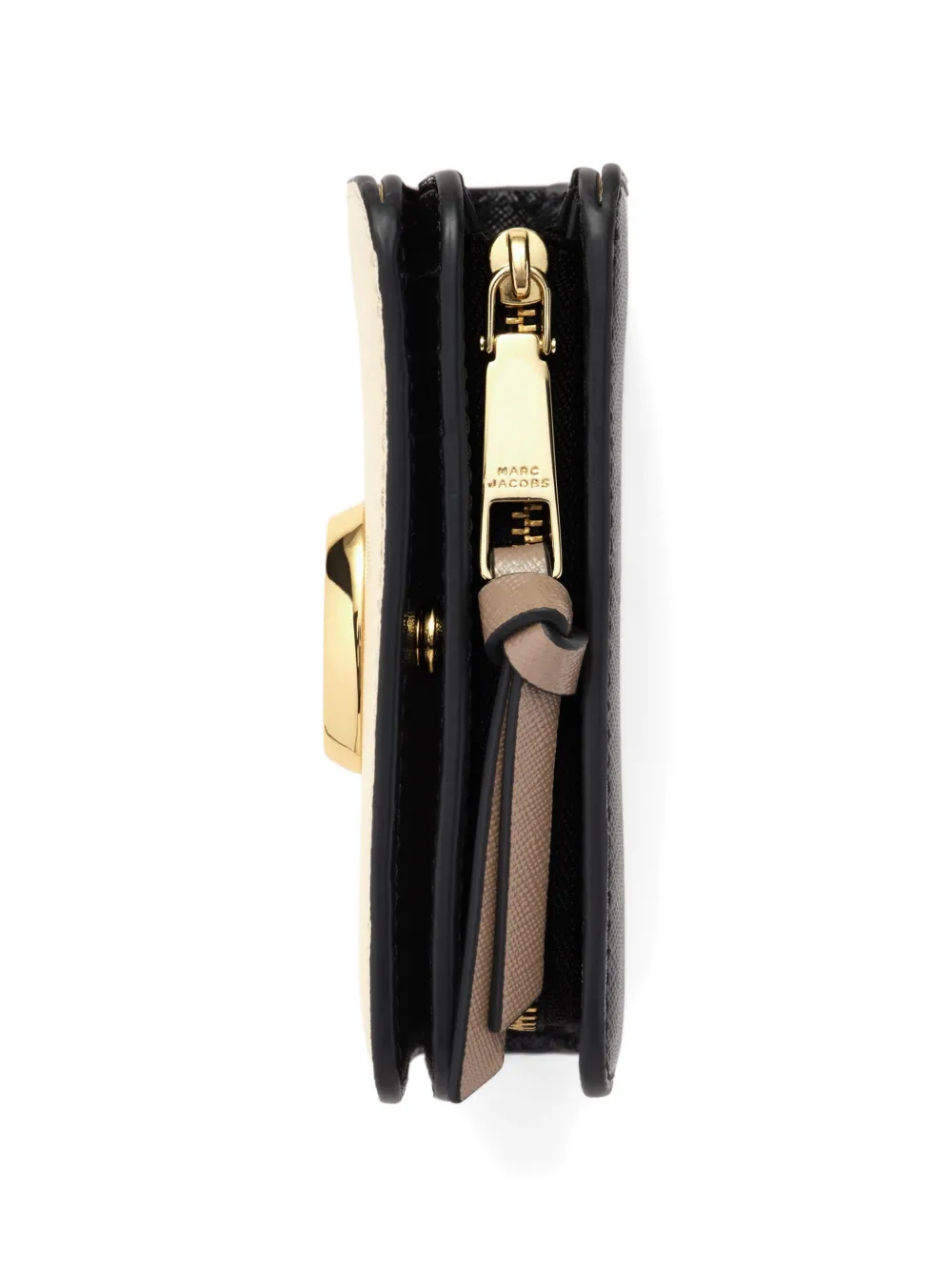 Marc Jacobs The Snapshot J-Marc saffiano leren portemonnee Beige
