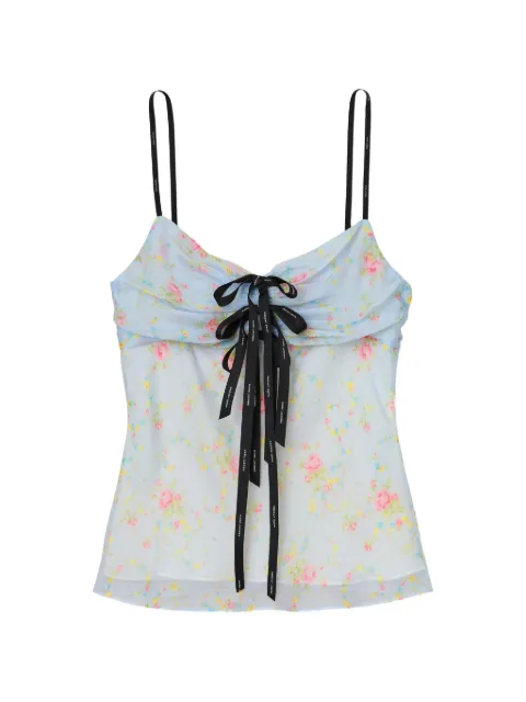 Marc Jacobs blurred-floral bow top